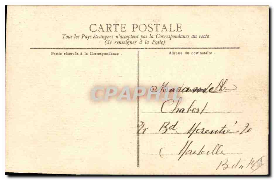 CPA Fantaisie (dessin a la main) Fleurs  — Verso