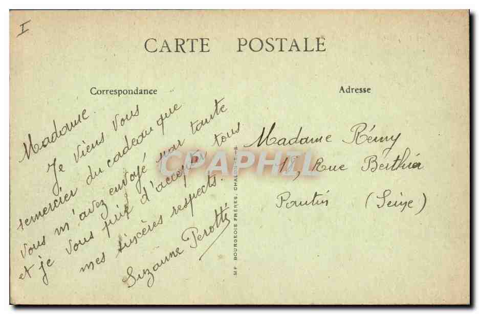 CPA Chateau de Pierre en Bresse Les pavillons  — Rückseite