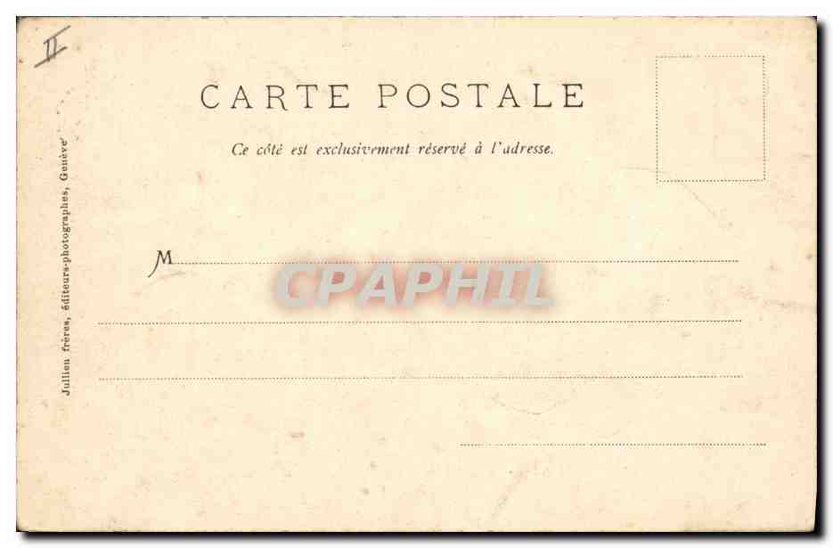 CPA Chateau de Rotschild a Pregny  — Verso