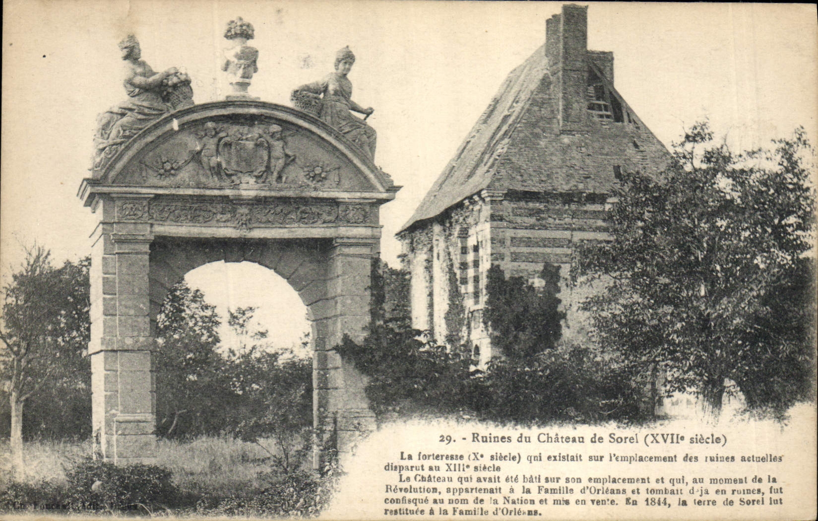 Ruines du Château de Sorel (XVIIe siècle) — éditeur non identifié, n° 29