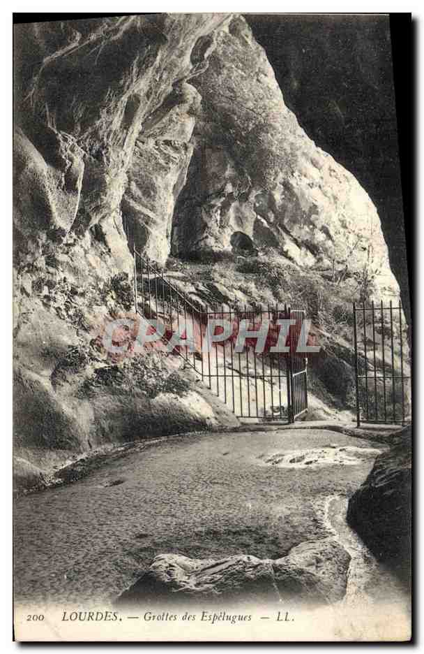 CPA Grotte Grottes des Espelugues lourdes 
