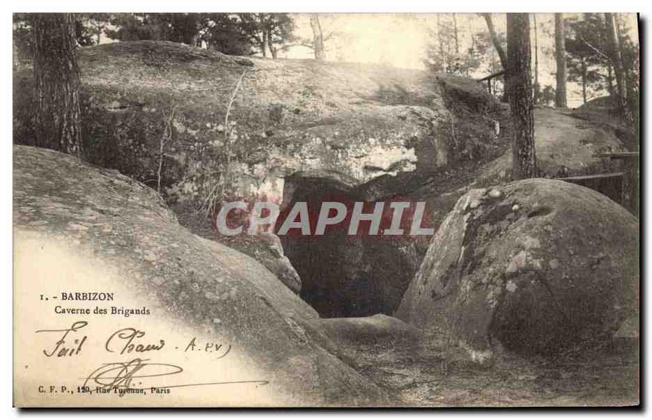 CPA Grotte Grottes Barbizon Caverne des Brigands  