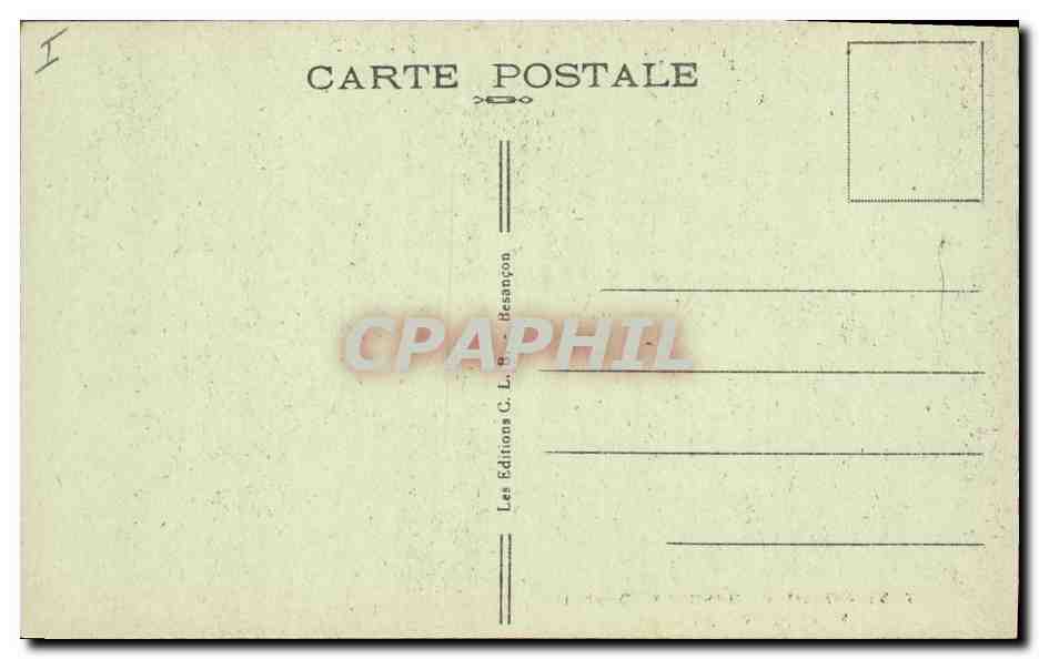CPA Grotte Grottes d'Osselle Salle des petits lacs  — Rückseite