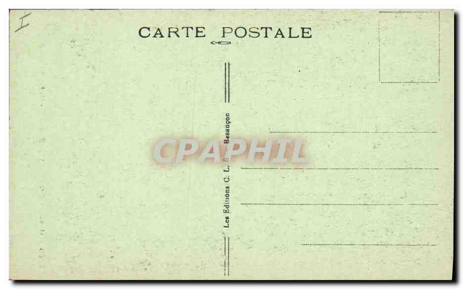 CPA Grotte Grottes d'Osselle Colonne de Juillet  — Rückseite