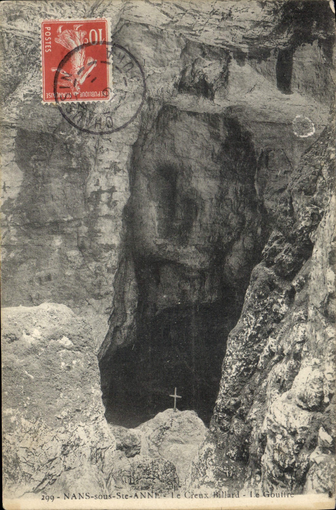 CPA Grotte Grottes Nans sous Ste Anne Le creux billard le gouffre 