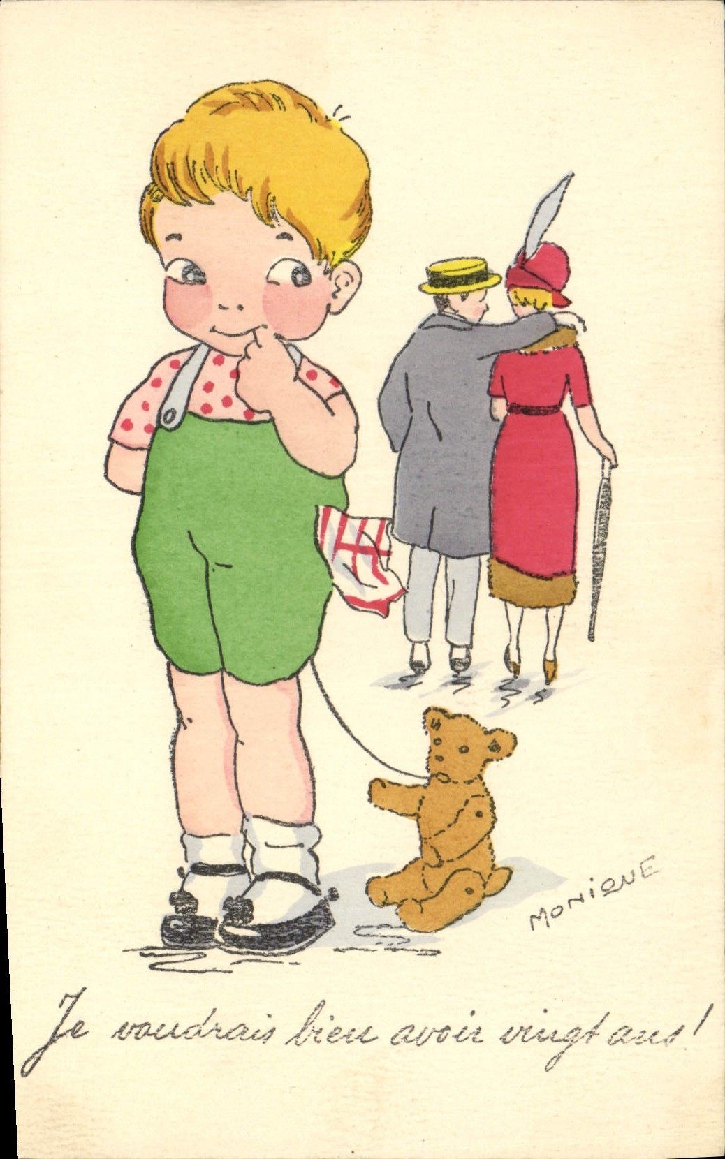 Enfant avec ours en peluche — Monique — Série 41