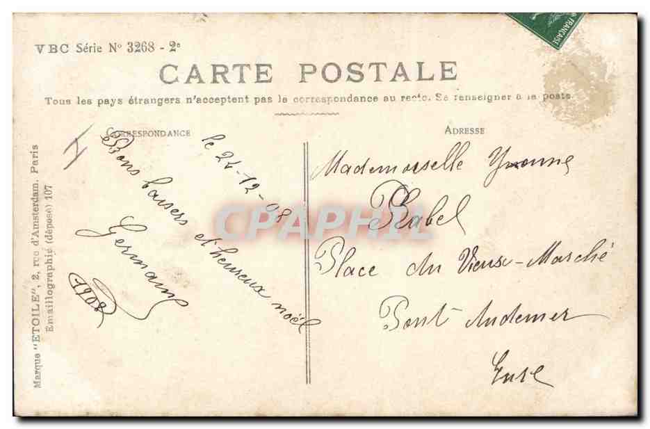 CPA Fantaisie Enfants Poupee   — Rückseite