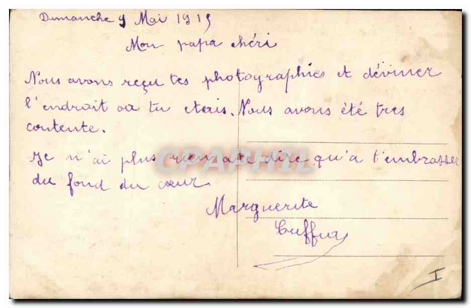 Fille priant son ange gardien — soldat en uniforme — éditeur D. 21 — Rückseite