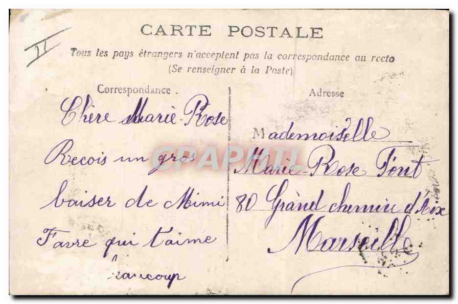 CPA Fantaisie Enfant Poupee   — Rückseite