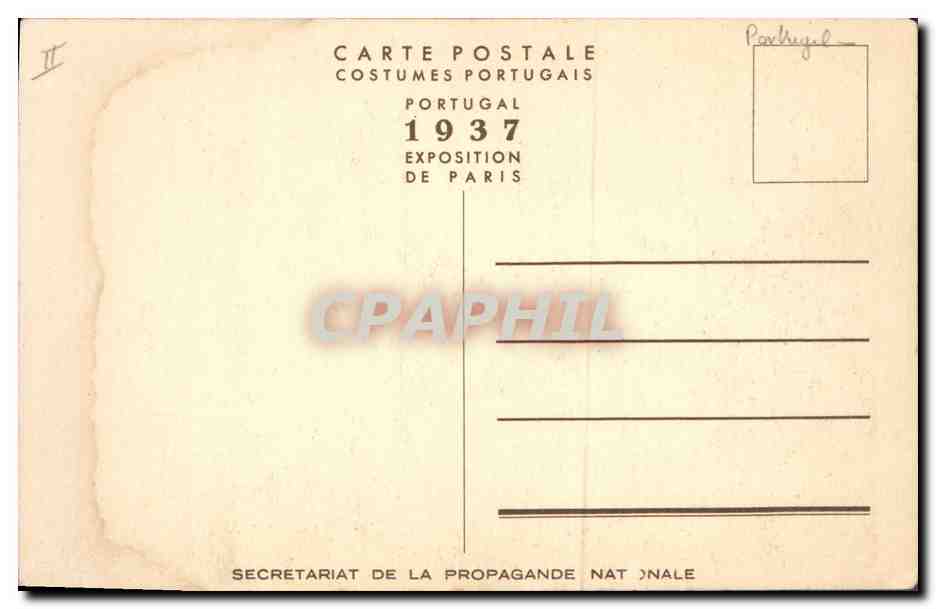 CPA Fantaisie Poupees Pecheurs de sargasses d'Apulia Espozende   — Rückseite