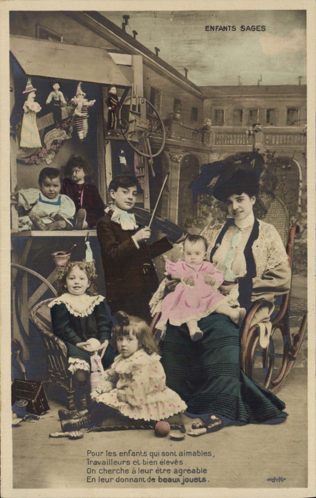CPA Fantaisie Enfant Poupee Enfants sages  