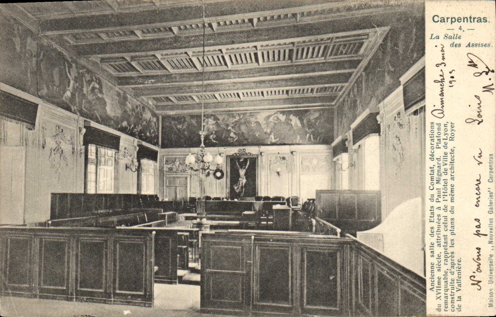 CPA Palais de justice Carpentras La salle des assies 