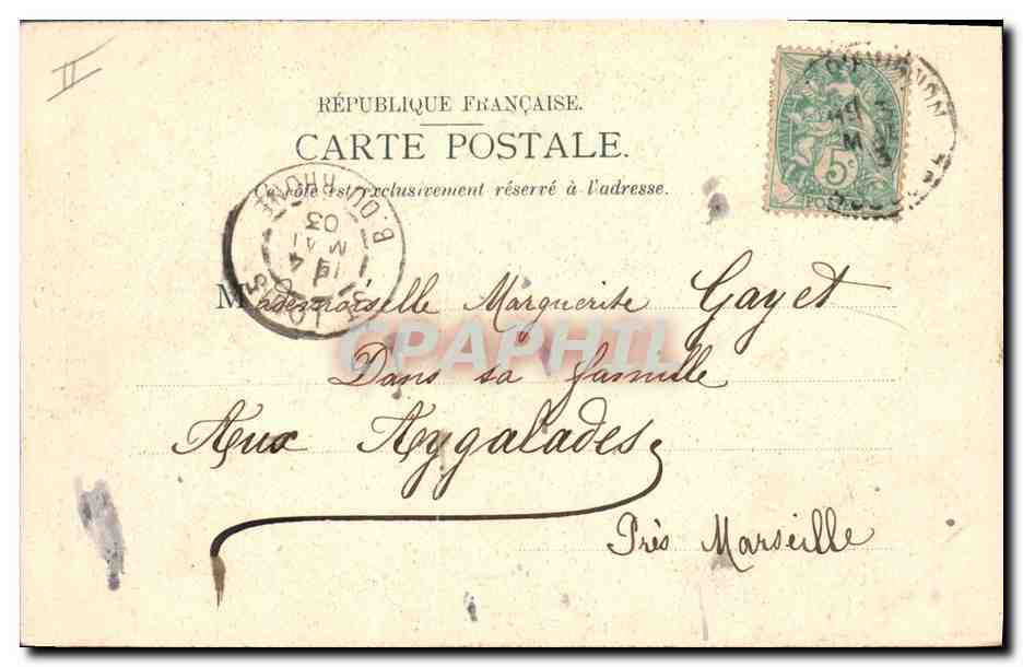 CPA Palais de justice Carpentras La salle des assies  — Verso