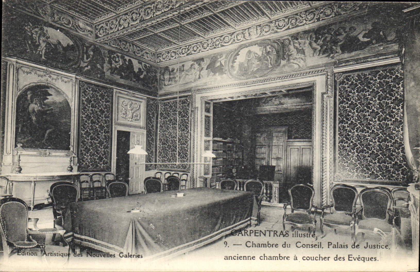 CPA Palais de justice Carpentras Chambre du conseil ancienne chambre a coucher des Eveques 