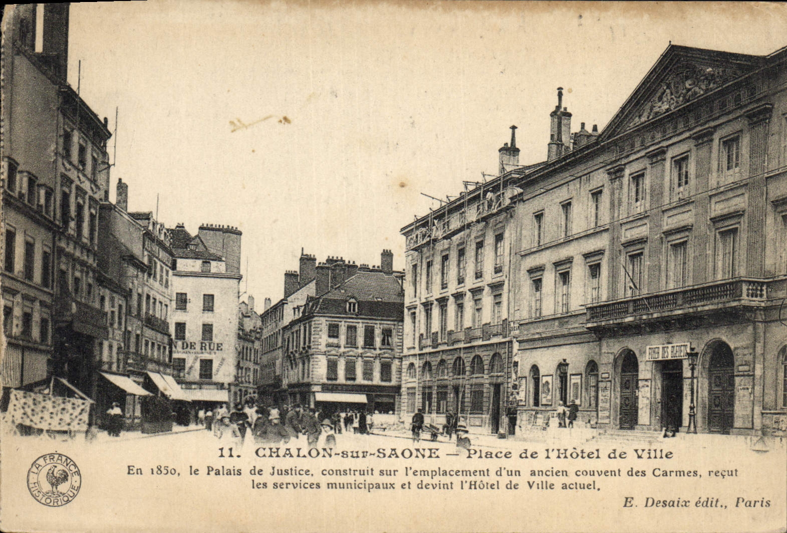 CPA Palais de justice Chalon sur Saone Place de l'Hotel de ville 