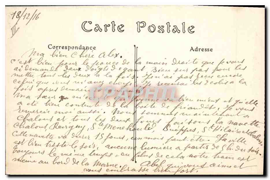 CPA Palais de justice Chalons sur Marne  — Verso
