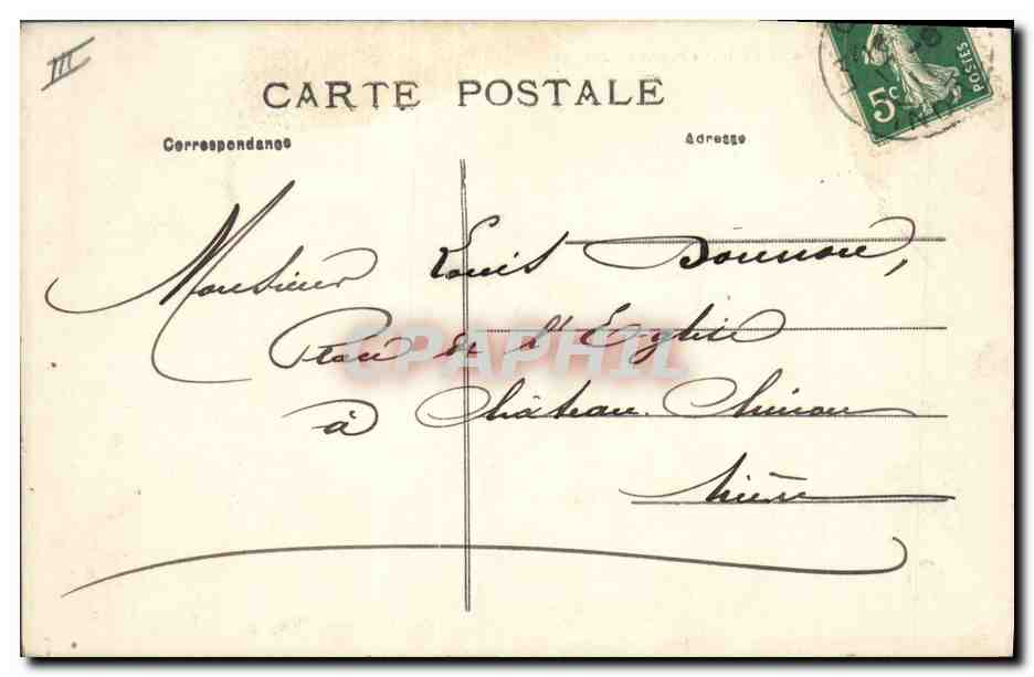 CPA Palais de justice La Chatre  — Verso
