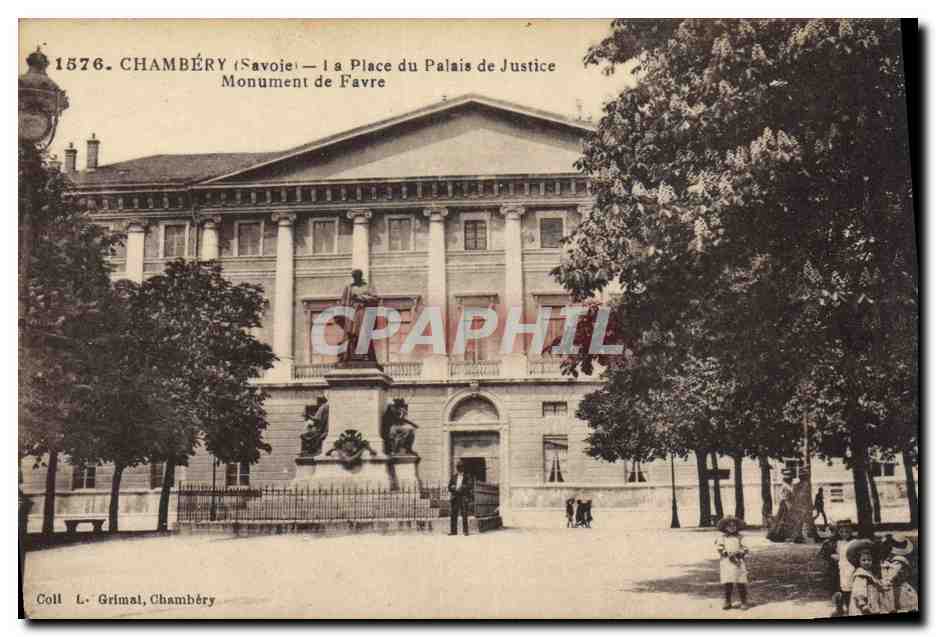 CPA Palais de justice Chambery Monument de Favre