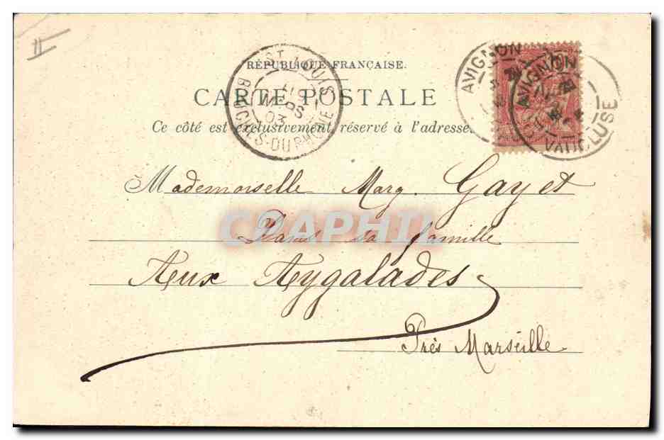 CPA Palais de justice Carpentras  — Verso