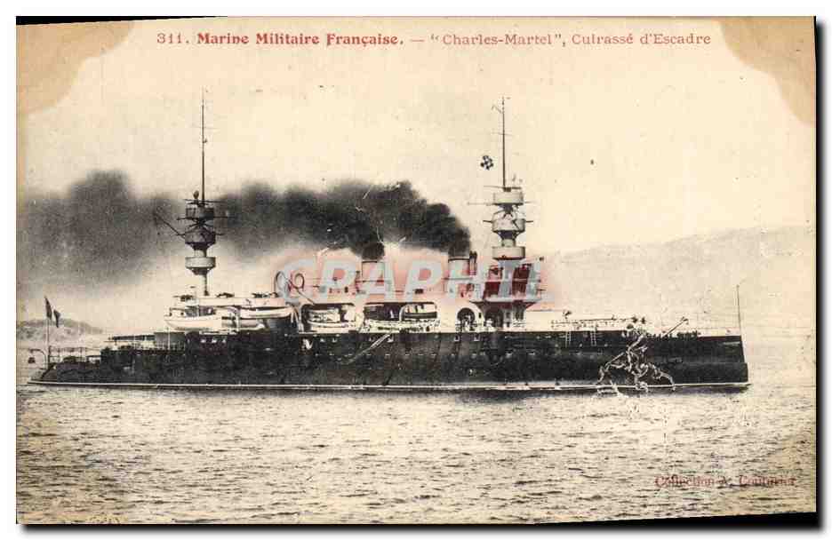 Marine Militaire Française — « Charles-Martel », Cuirassé d'Escadre — Collection A. Lecatneux