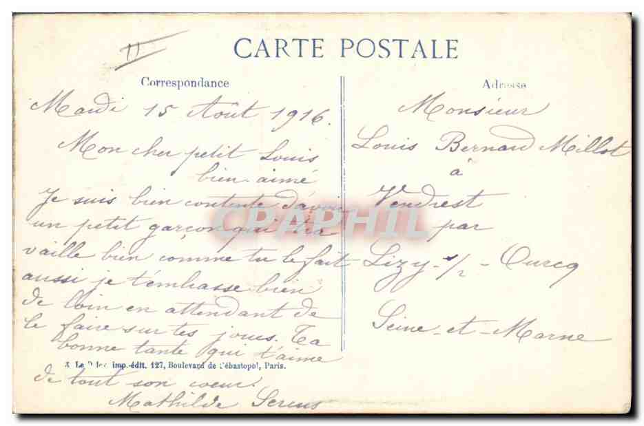 CPA Bateau de Guerre Combat naval de Fakland La fin du Charnhorst Vaisseau amiral allemand  — Verso