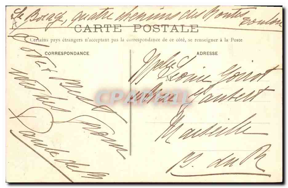 CPA Bateau de Guerre Toulon Le Charlemagne  — Verso