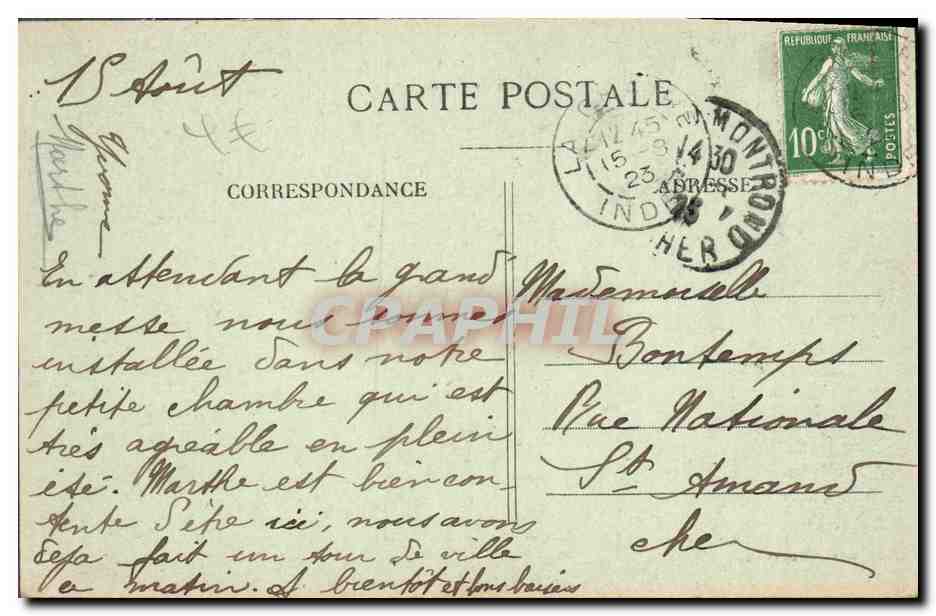 CPA La Chatre La Sous Prefecture   — Verso