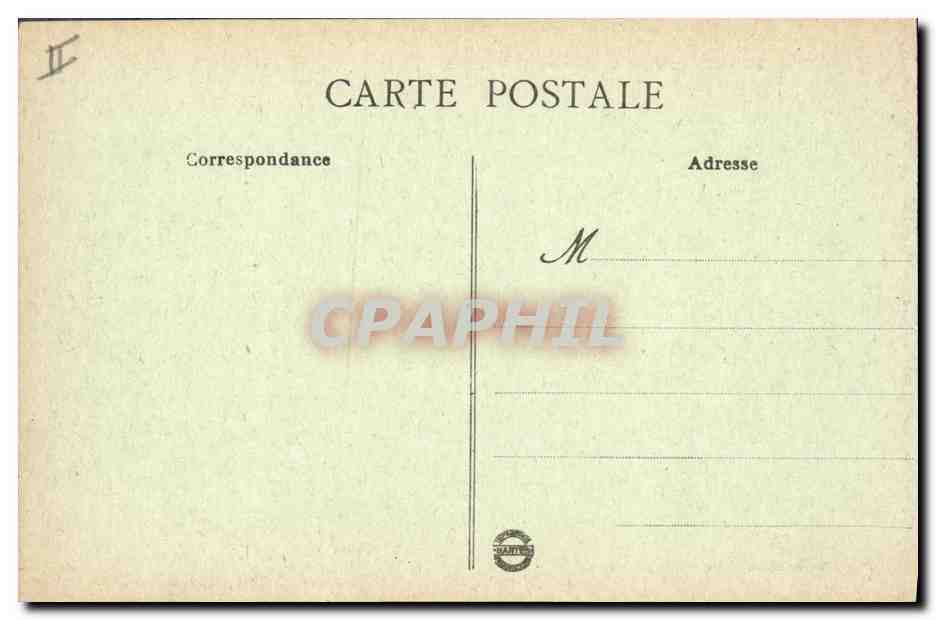 CPA Prefecture Place Fontette et le Tribunal Caen   — Verso