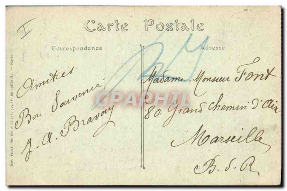CPA Prefecture Allee du jardin Chalons sur Marne  — Verso