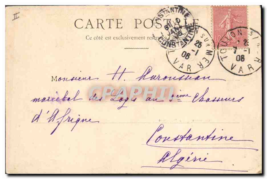 CPA Prefecture Chambery  — Verso