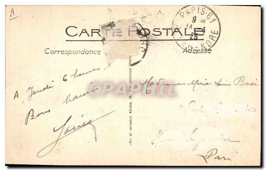CPA Folklore Cancale Cancalaise en petit bonnet  — Verso
