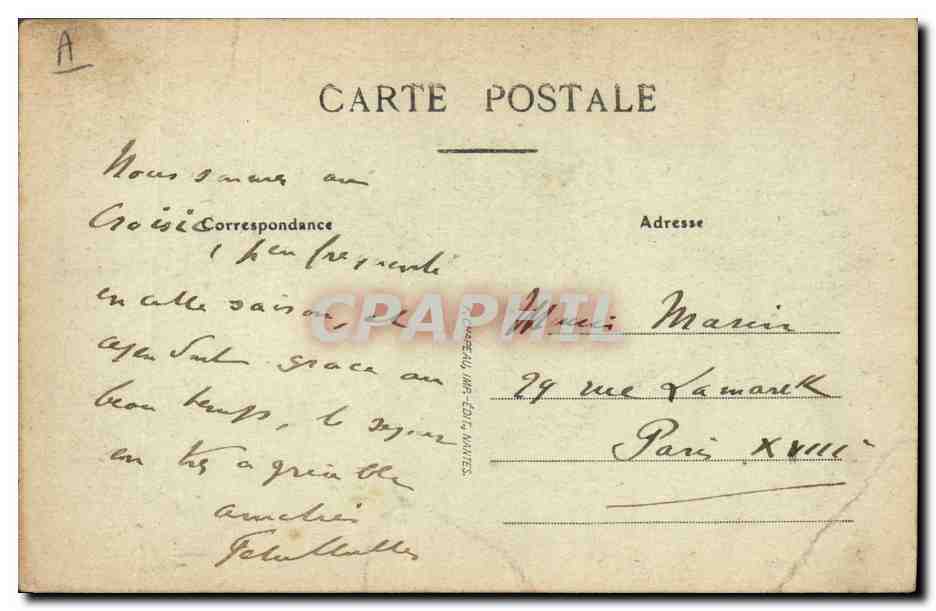CPA Folklore Batz Paludieres et jeunes paludiers  — Verso
