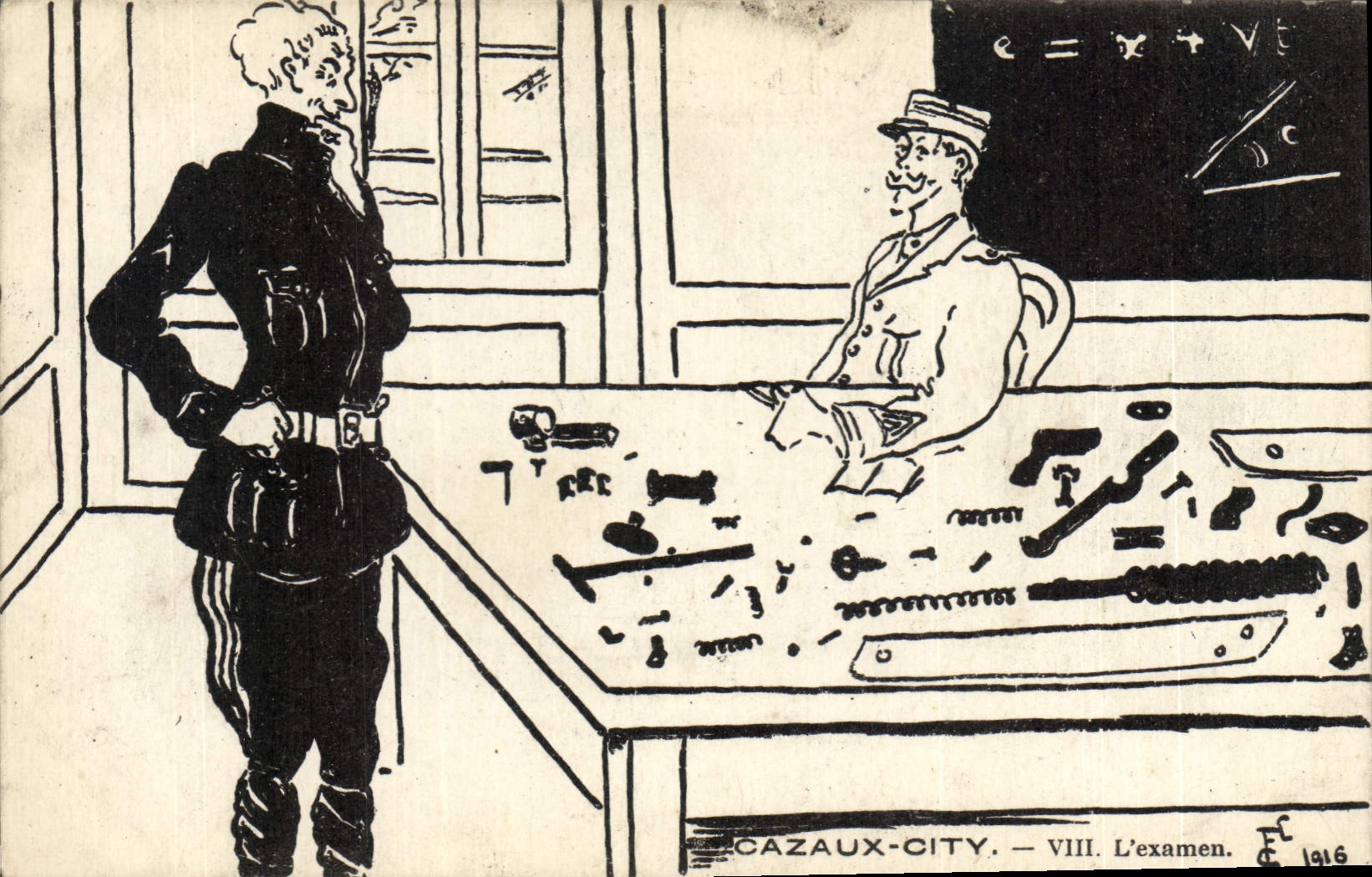 Cazaux-City — L'examen — VIII — Éditeur FC, 1916