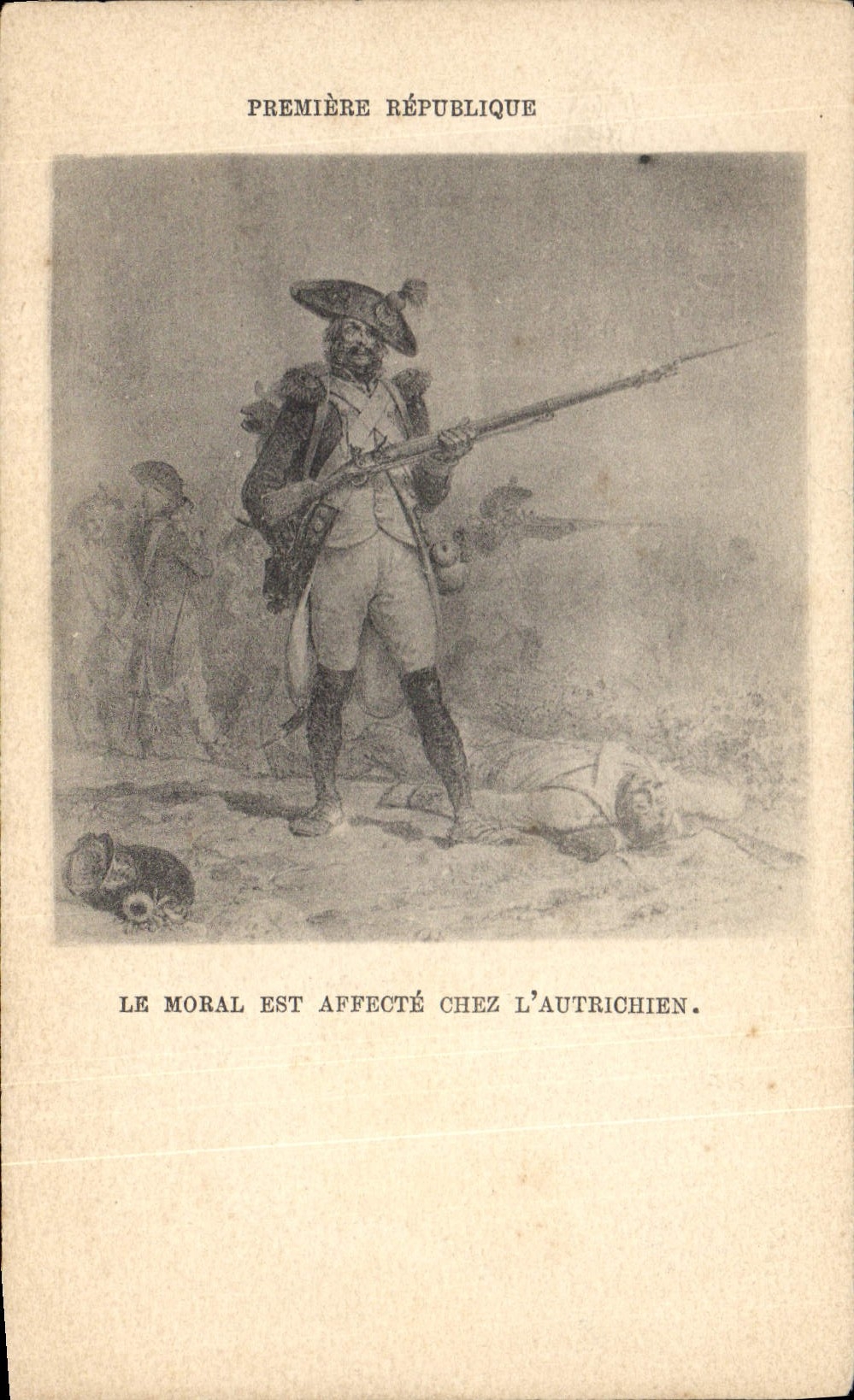 Soldat républicain — scène de bataille — Première République