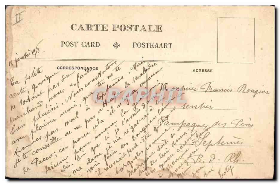CPA Militaria Cavalerie Un cosaque en vedette  — Rückseite