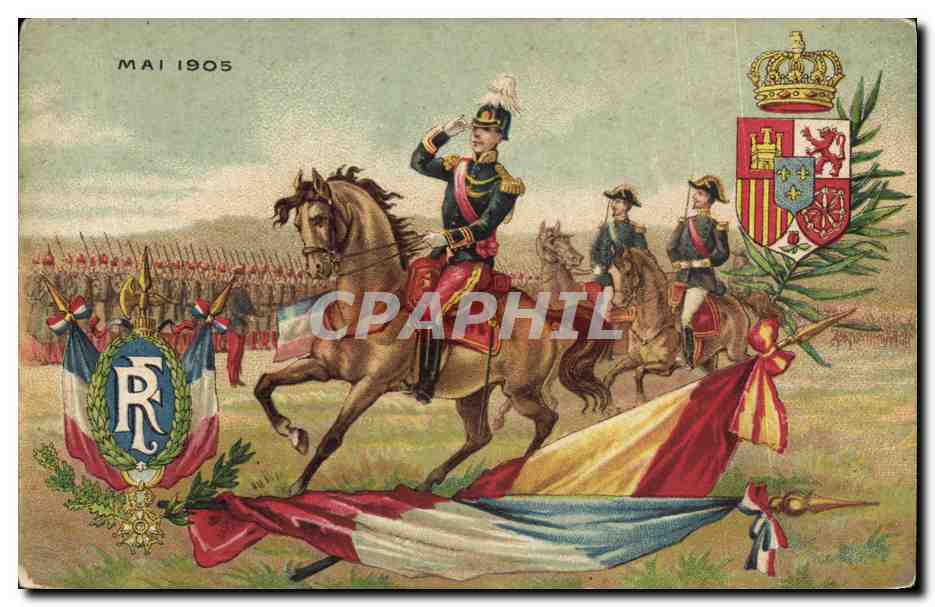 CPA Militaria Mai 1905 Lion 