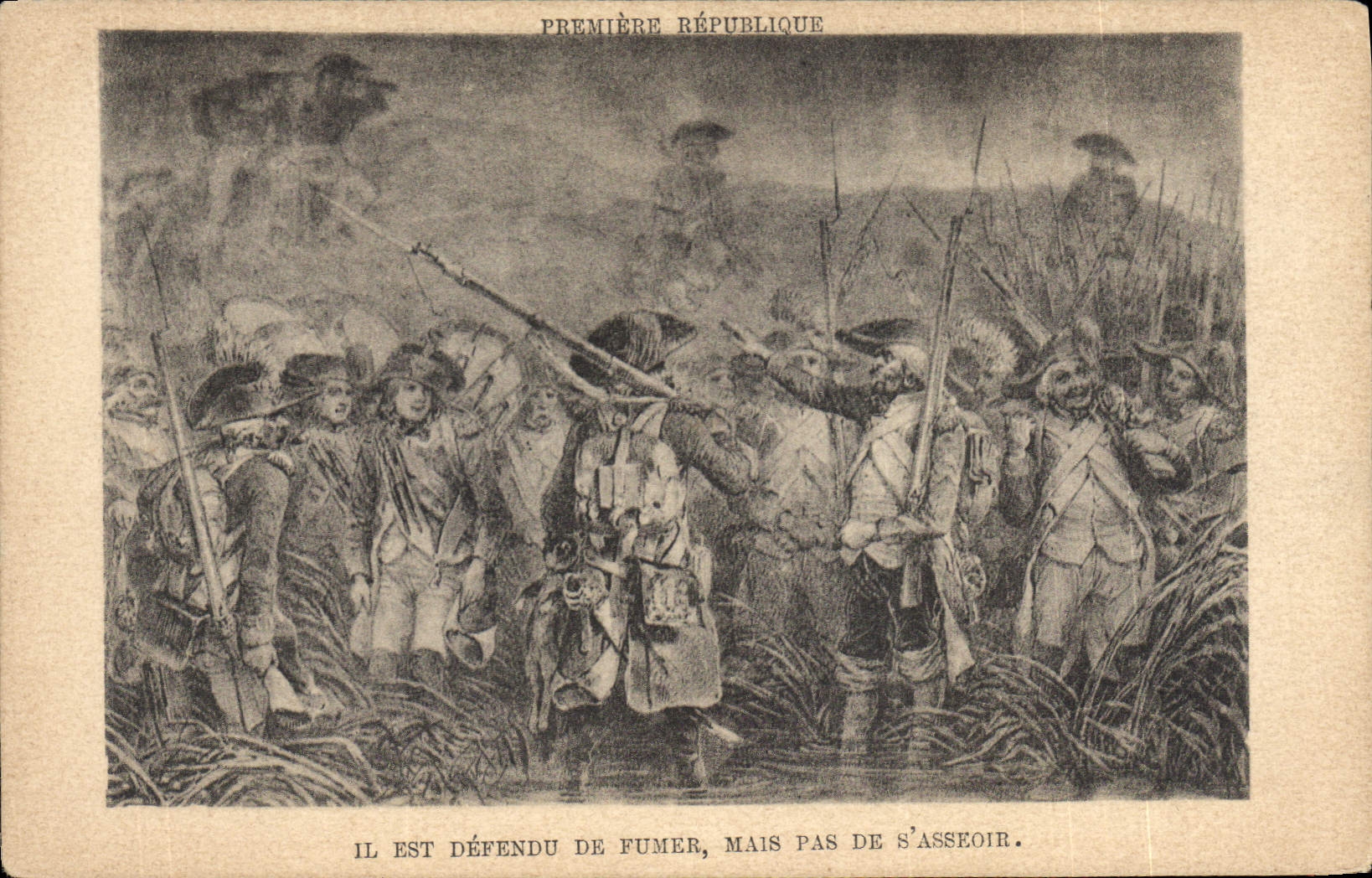Soldats de la Première République — scène de campagne — éditeur non identifié, n° de série III