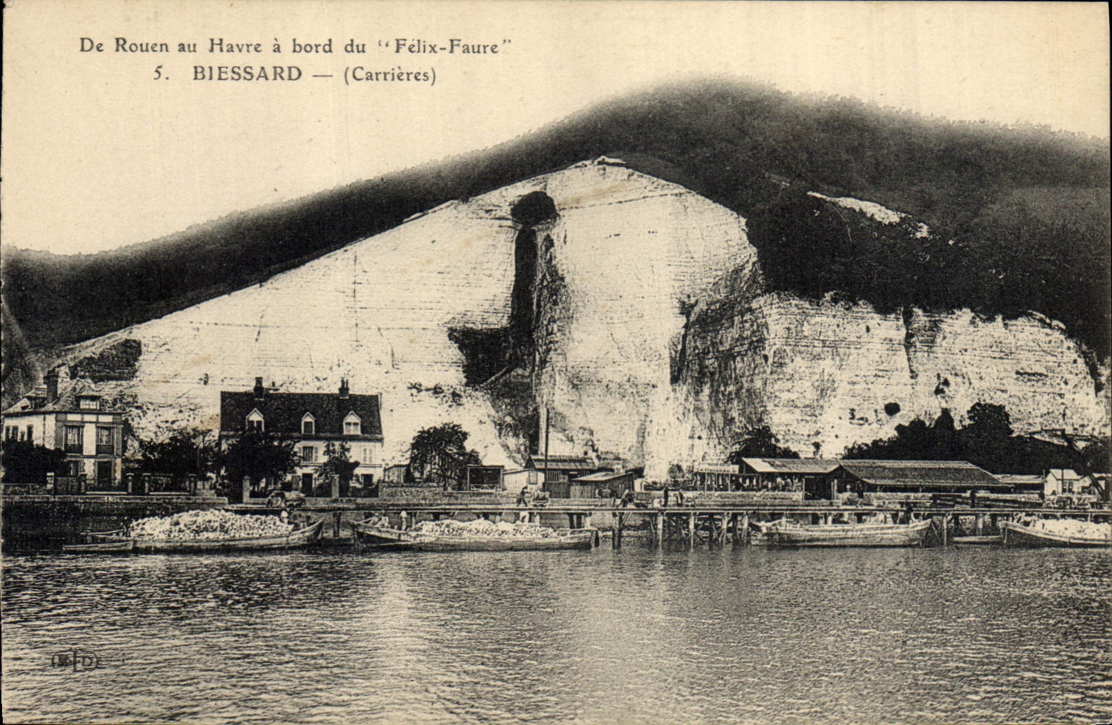 Biessard — bord du « Félix-Faure » — Biessard (Carrières) — éditeur Biessard