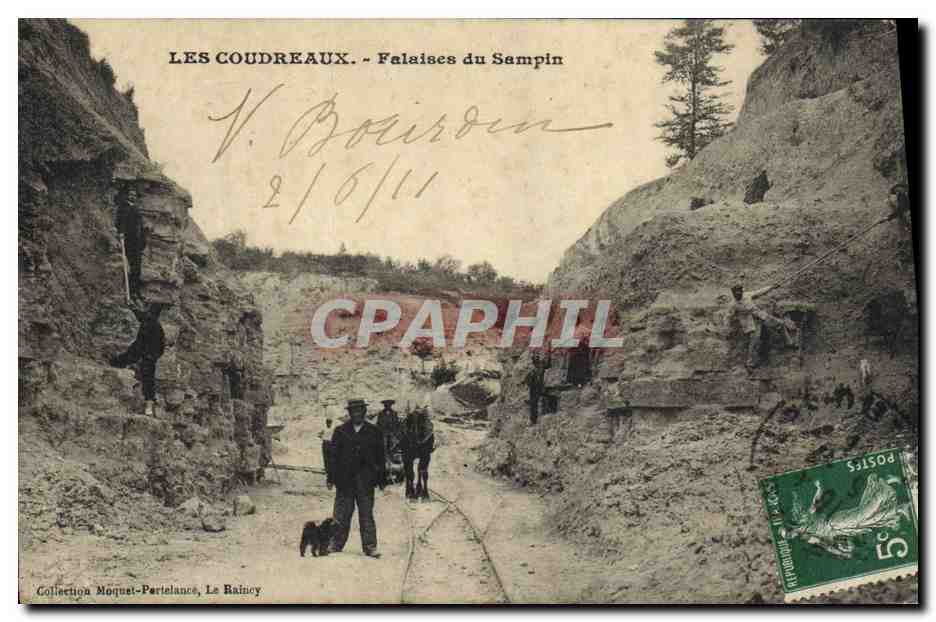 CPA Carrieres Les Coudreaux Falaises du Sampin
