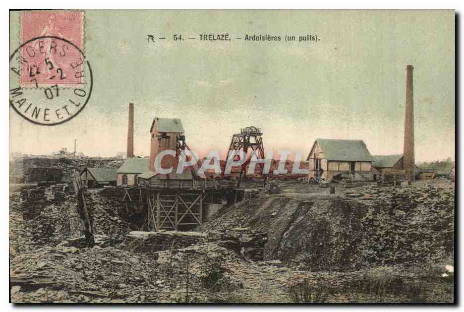 Trelazé — Ardoisières (un puits) — éditeur non identifié, n° 54