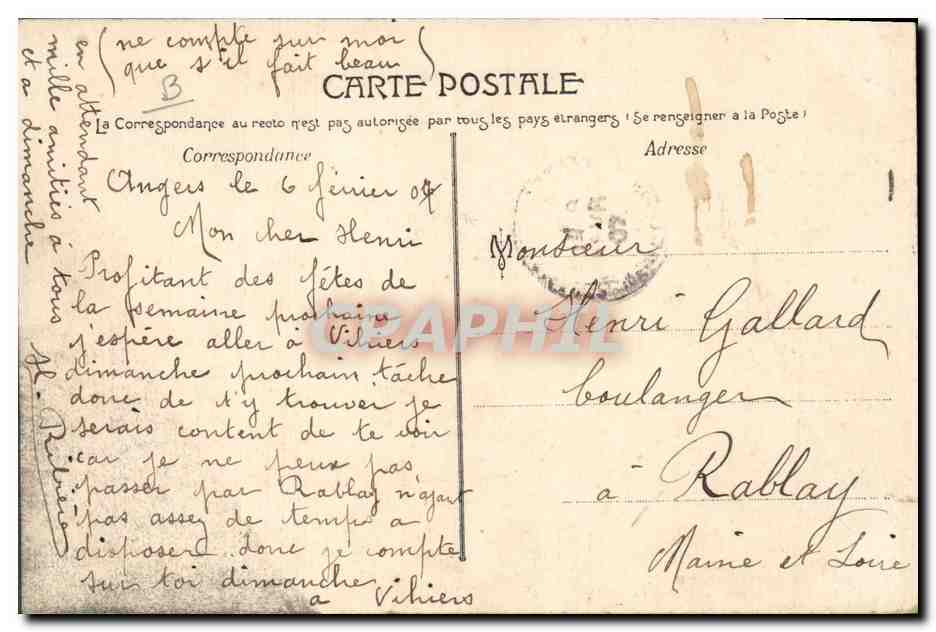 Trelazé — Ardoisières (un puits) — éditeur non identifié, n° 54 — Verso