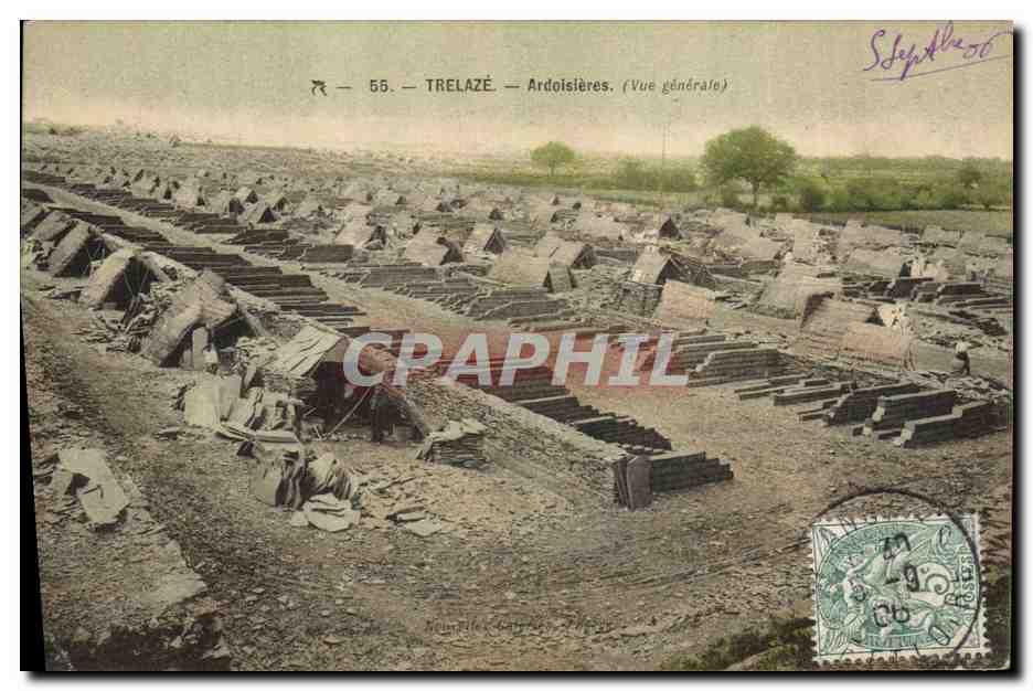 CPA Carrieres Trelaze Ardoisieres Vue generale