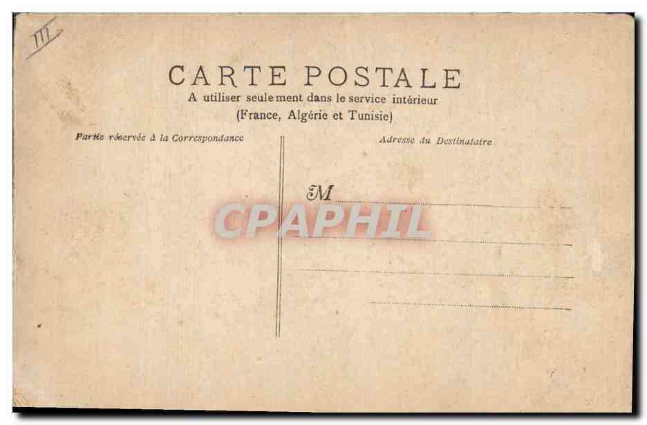 Fleur rose — dessin à l'aquarelle — carte postale intérieure française — Rückseite