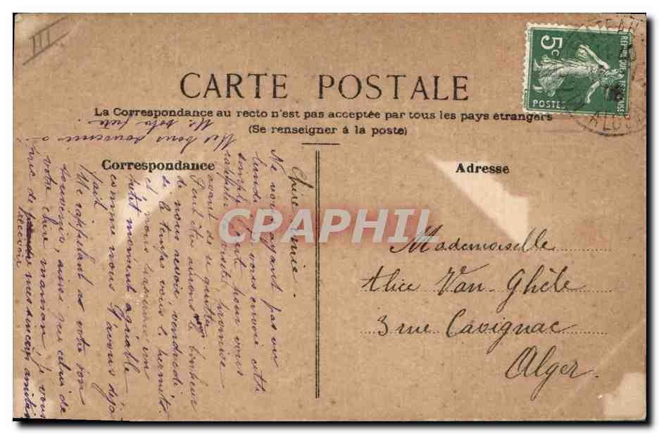 Fleurs et abeille — AotoBinette 1903 — sans éditeur ni série visible — Back