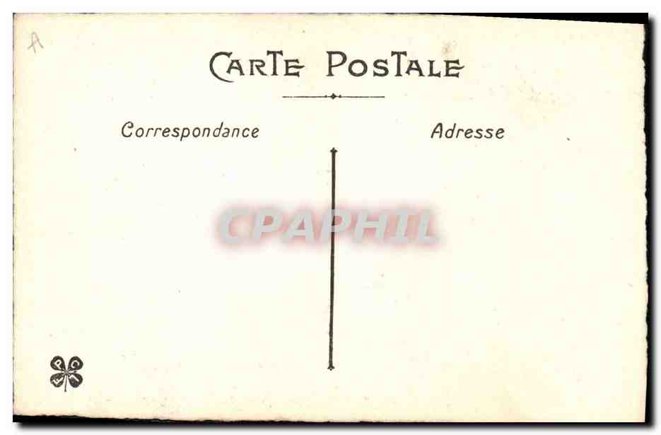 Fleurs roses — poème calligraphié — H. Warner — Rückseite