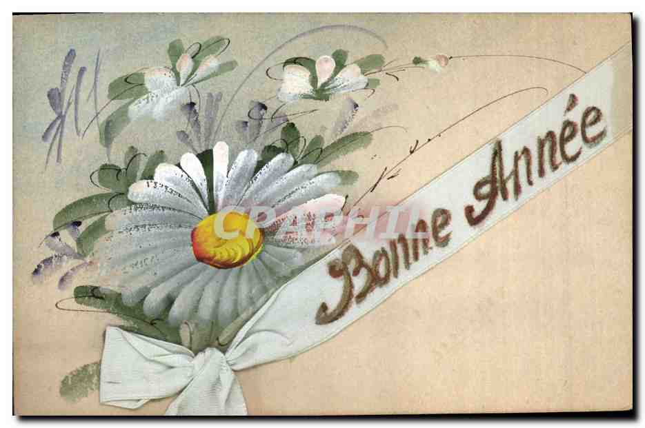 Bouquet de fleurs — Bonne Année — Carte postale