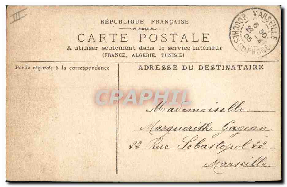 Fleurs bleues et oiseaux — Joyeuse Piquée — É. Namor — Verso