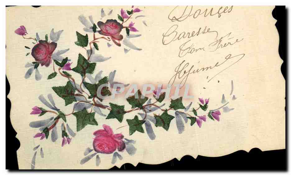 Fleurs et feuilles — carte postale décorative — éditeur non visible