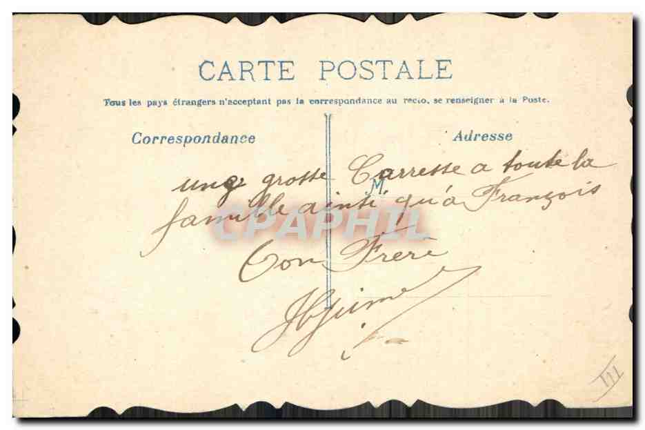 Fleurs et feuilles — carte postale décorative — éditeur non visible — Rückseite