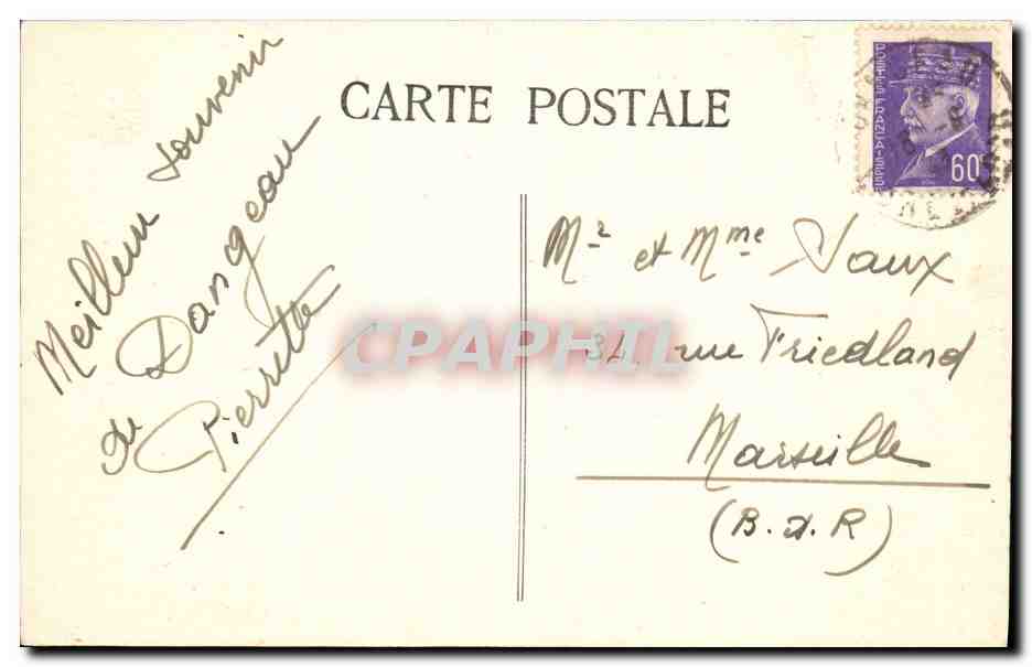 CPA Dangeau La chapellet et le Chateau de Boutonvilliers  — Verso